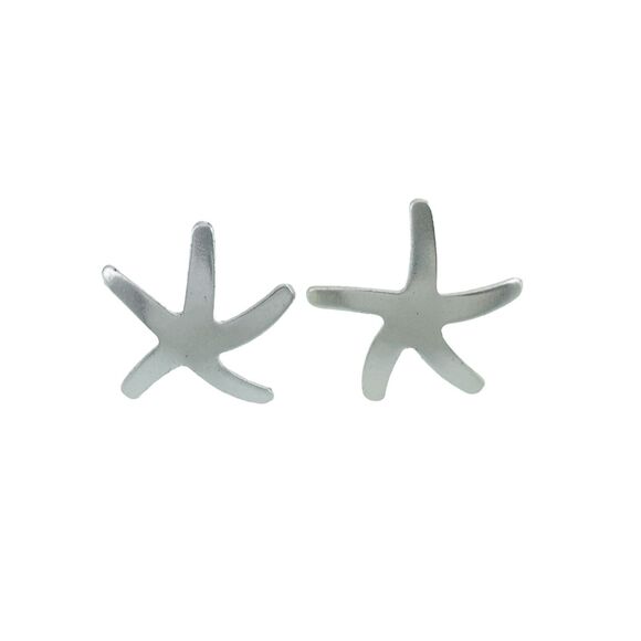 Vintage Sterling Silver 925 Sea Life Star Fish Post Stud Earrings - Picture 1 of 5